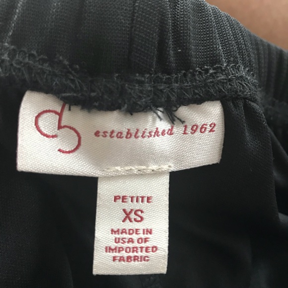 DRESS BARN Wide Leg Sheer Black Trouser Pants XS - Picture 7 of 7